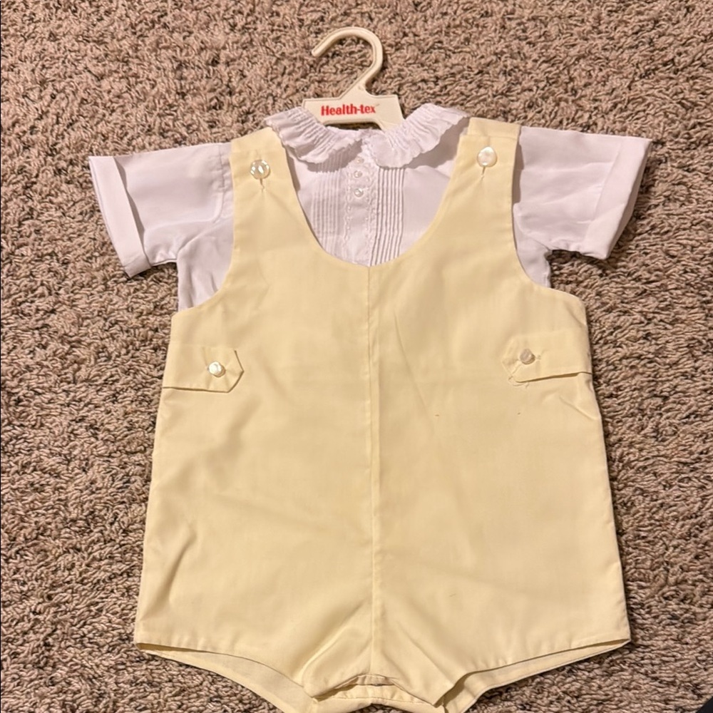 Yellow Baby Romper with White Shirt